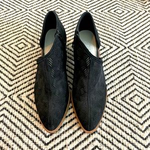 1. State black cutout booties